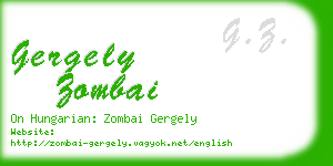 gergely zombai business card